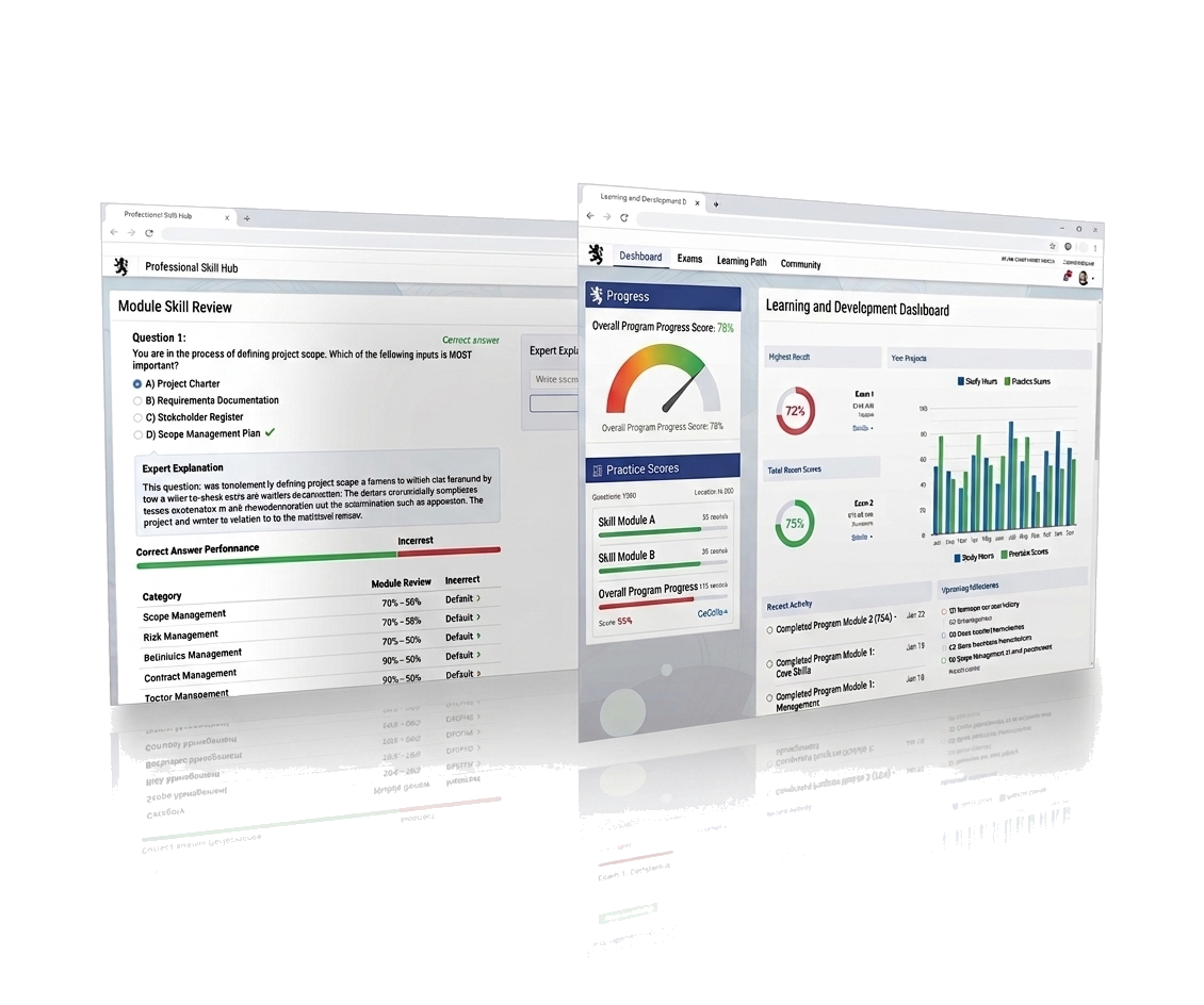 OAB Exam progress dashboard preview